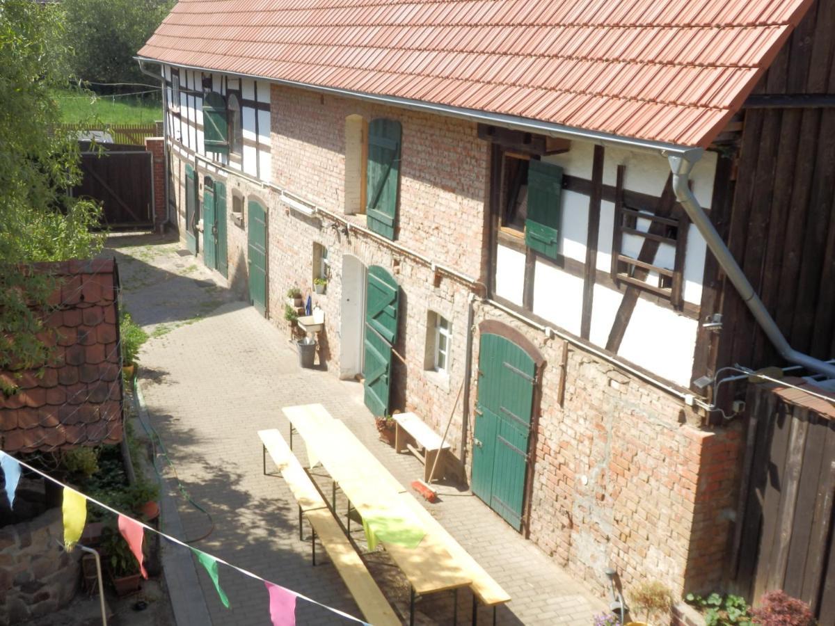 Ferienwohnung Erlebnishof GRÜNE KUH Elsteraue Exterior foto